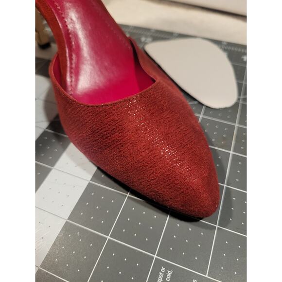 Size 8 Calvin Klein Tanda Scratch Ankle Suede Pumps - Picture 4 of 16